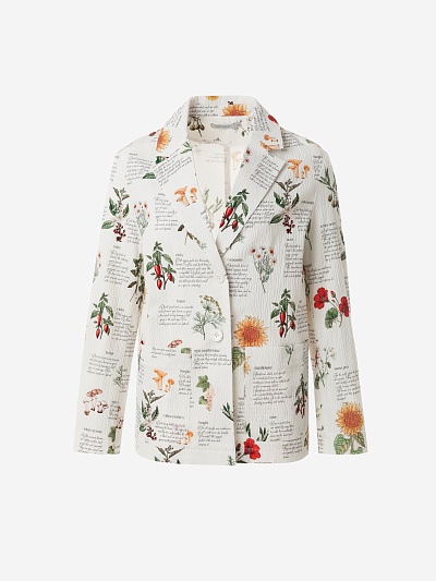 Прямой жакет из 100% фактурного хлопка POMPA