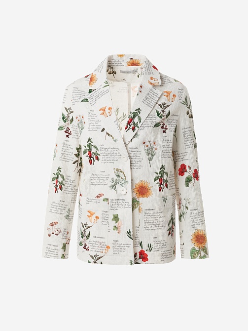 Прямой жакет из 100% фактурного хлопка POMPA