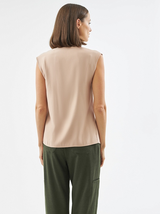 Блузка без рукавов из 100% вискозы