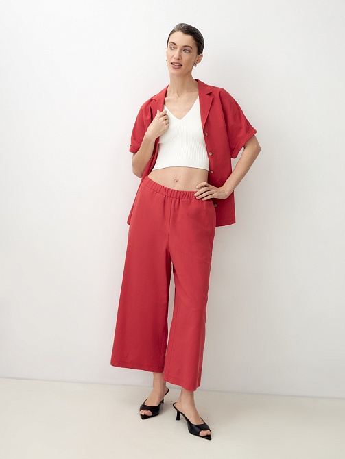 Летние брюки из льна и хлопка