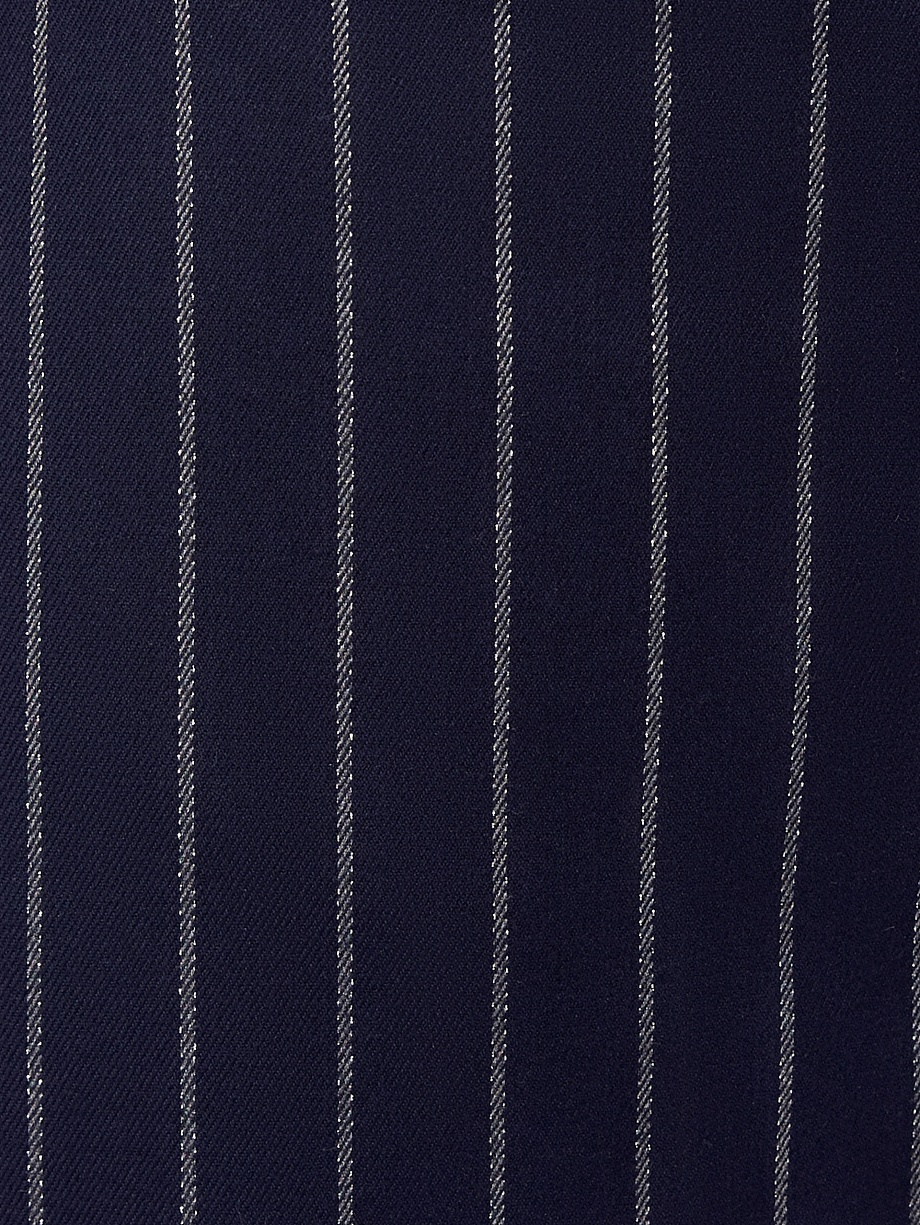 Юбка-миди из костюмной ткани с полосками люрекса