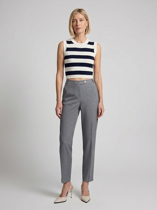 Укороченные брюки из костюмной ткани