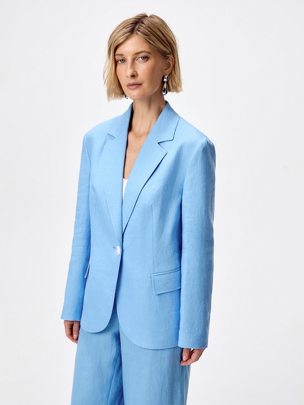 Жакет из хлопка и льна