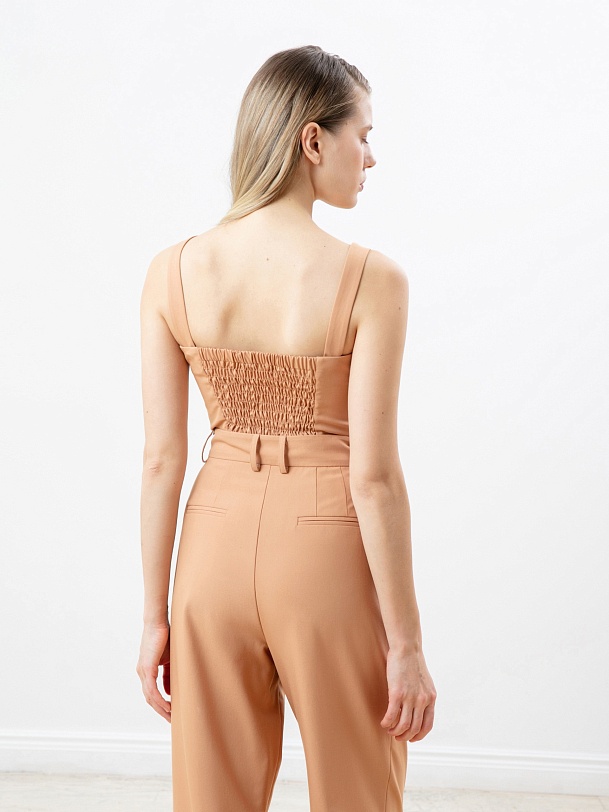 Кроп-топ бюстье на широких бретелях