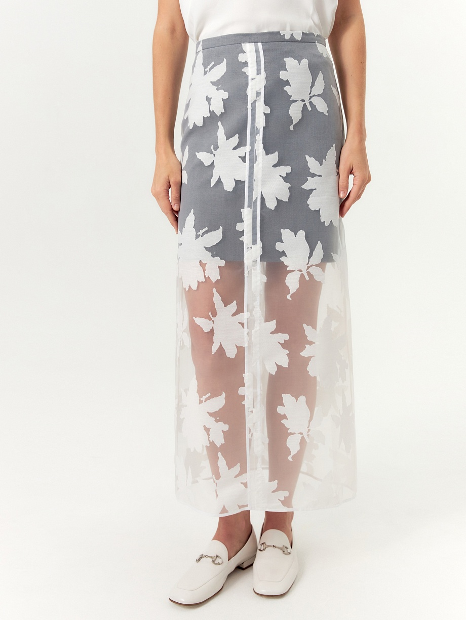 Юбка макси из органзы