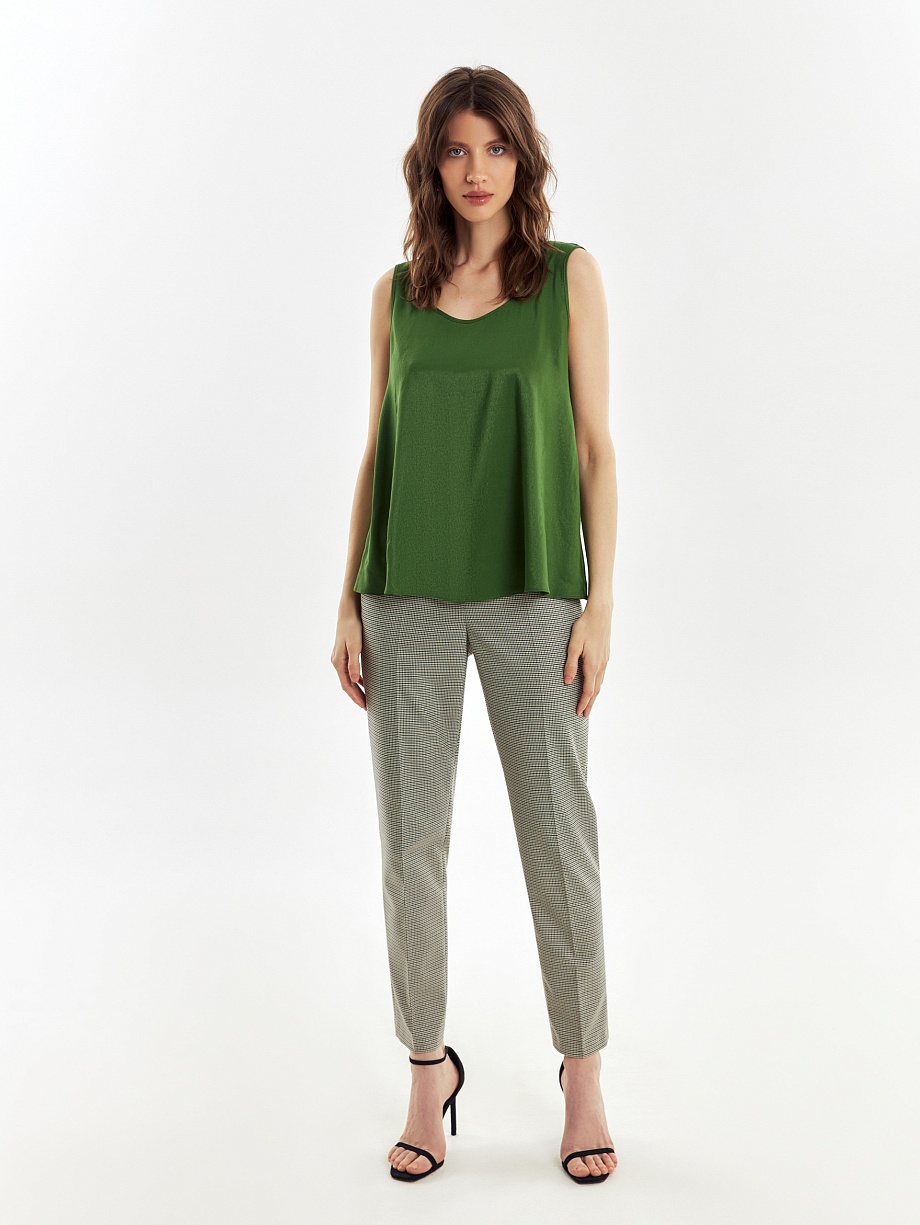 Базовый топ с эффектом мокрой ткани