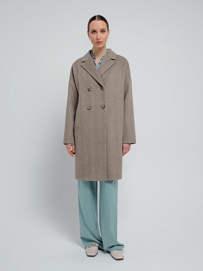 Шерстяное демисезонное пальто с мембраной POMPA