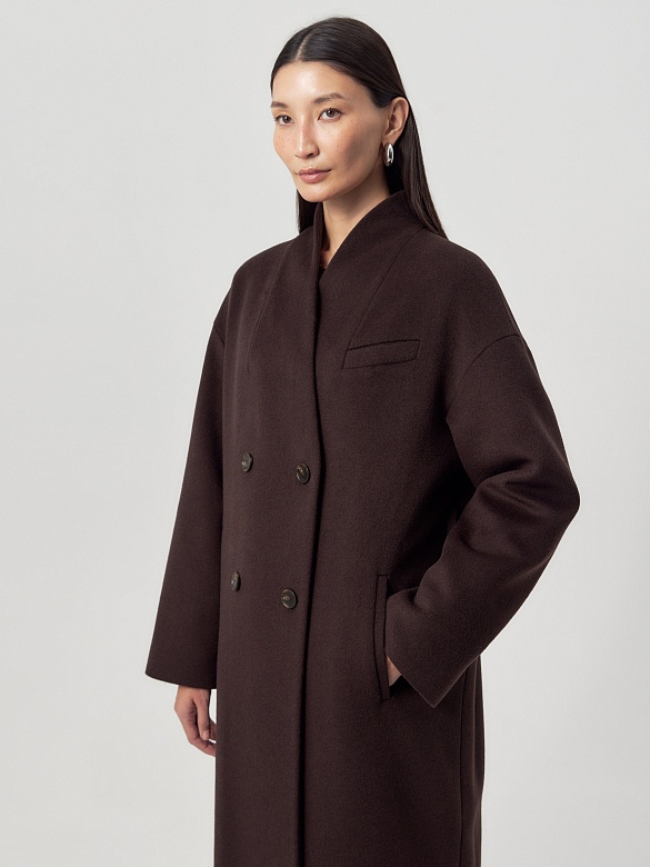 Пальто из шерсти с мембраной и утеплённой спинкой POMPA арт.1016200p90083