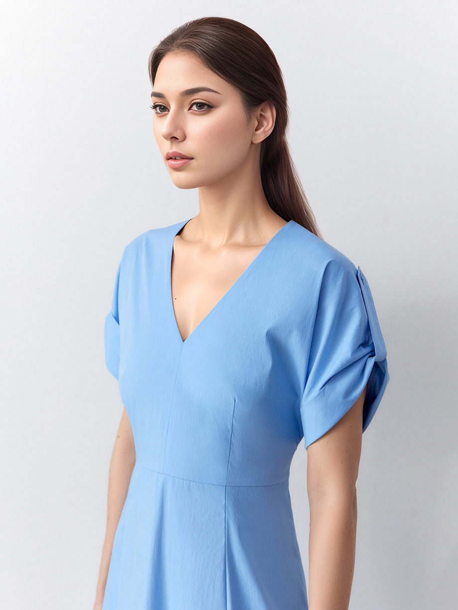 Приталенное платье из хлопковой ткани