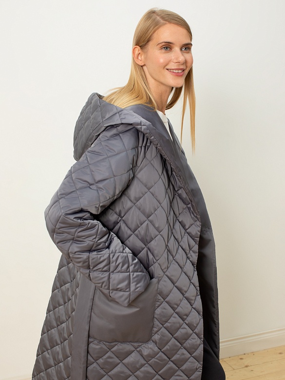 Зимнее стеганое пальто с мембраной и капюшоном POMPA арт.1013831i60093