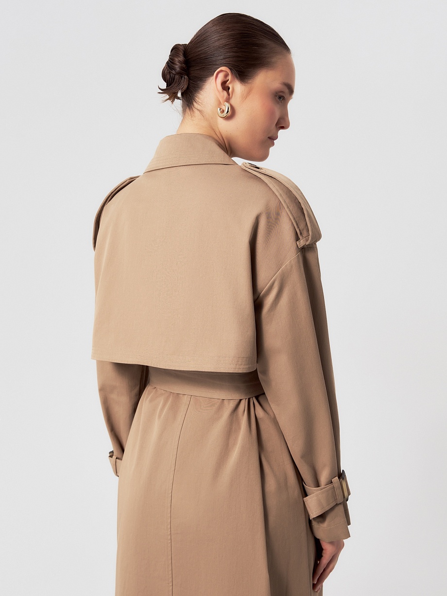 Классический женский бежевый тренч