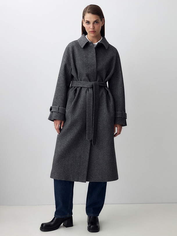 Шерстяное пальто с мембраной