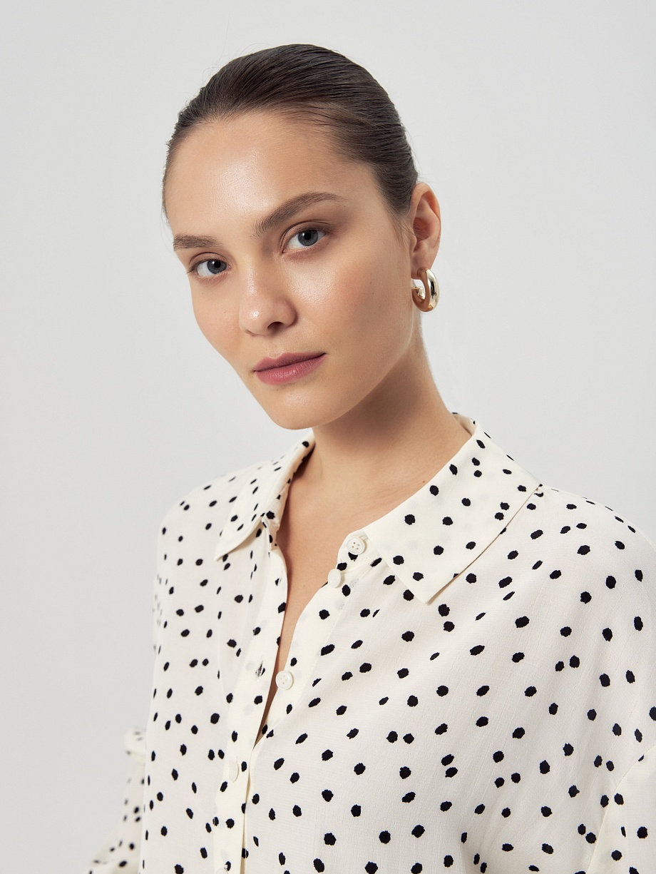 Блузка из 100% вискозы в горошек