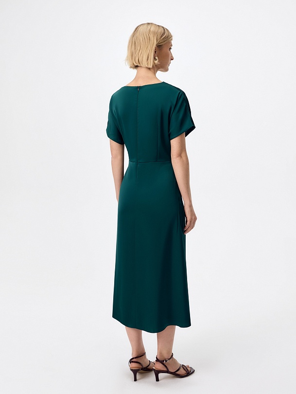 Платье миди из атласа