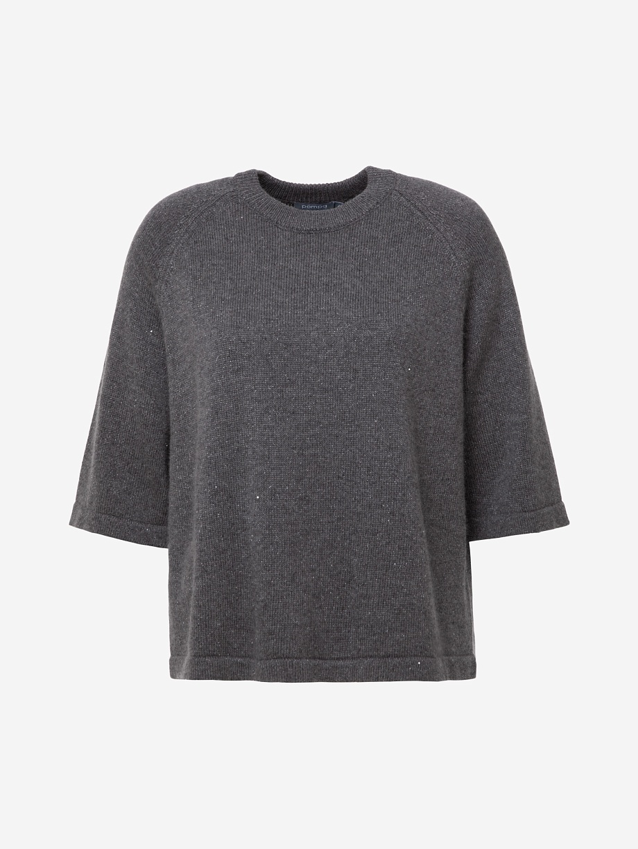 Джемпер с шерстью ангоры и люрексом