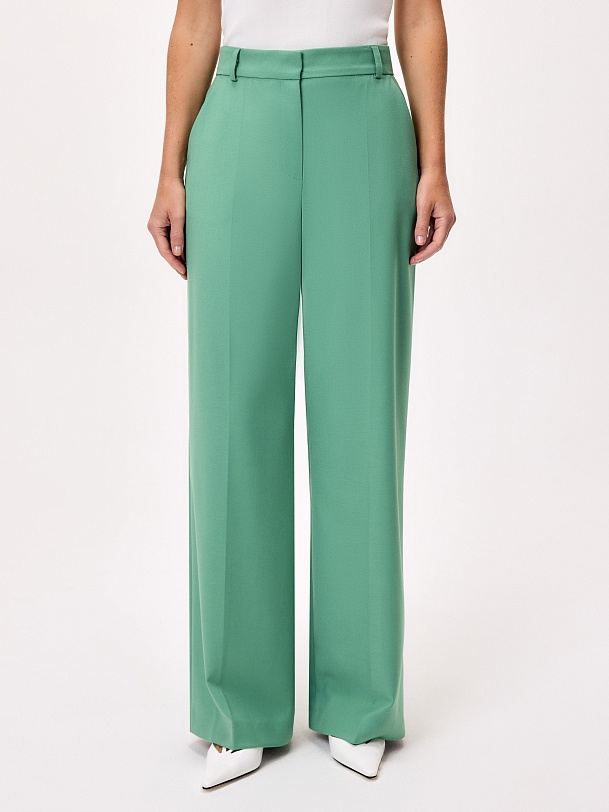 Прямые брюки из костюмной ткани с вискозой