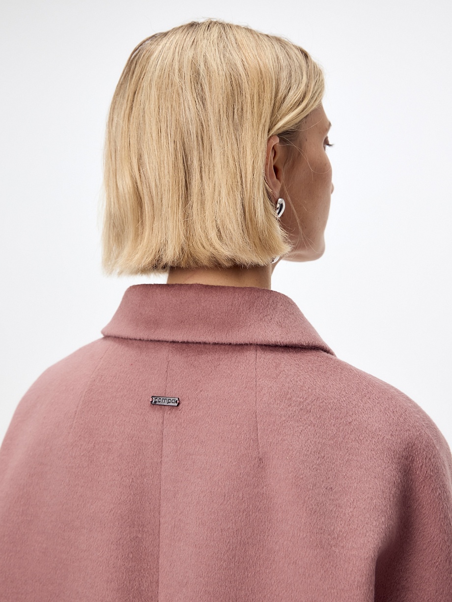 Шерстяное демисезонное пальто с мембраной