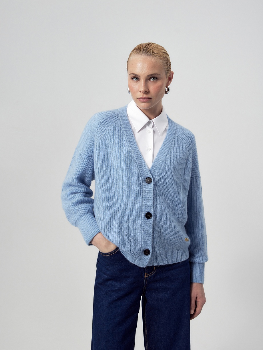 Кардиган из мягкого мохера и шерсти