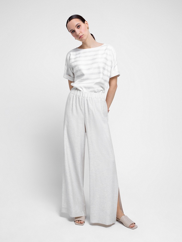 Широкие женские брюки-палаццо