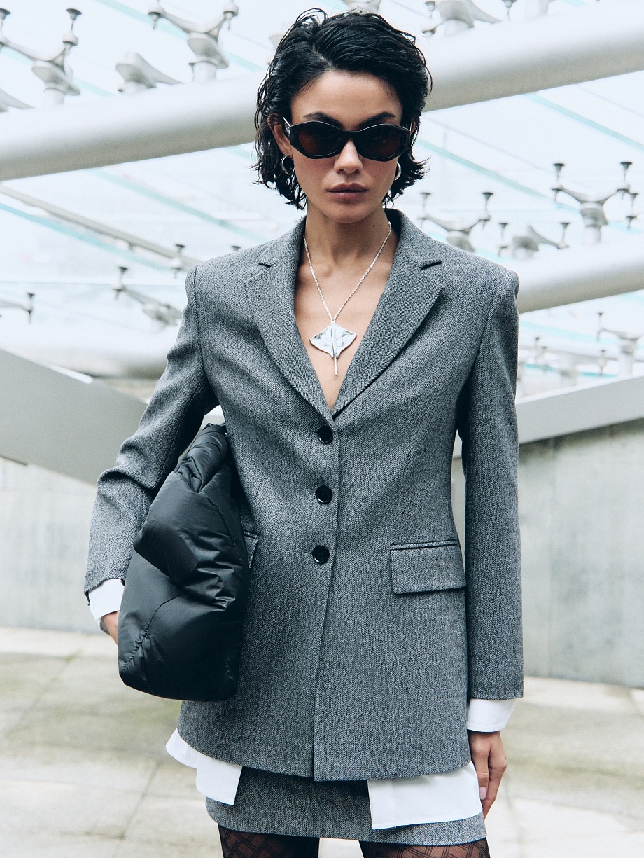 Шерстяной жакет со съемными элементами