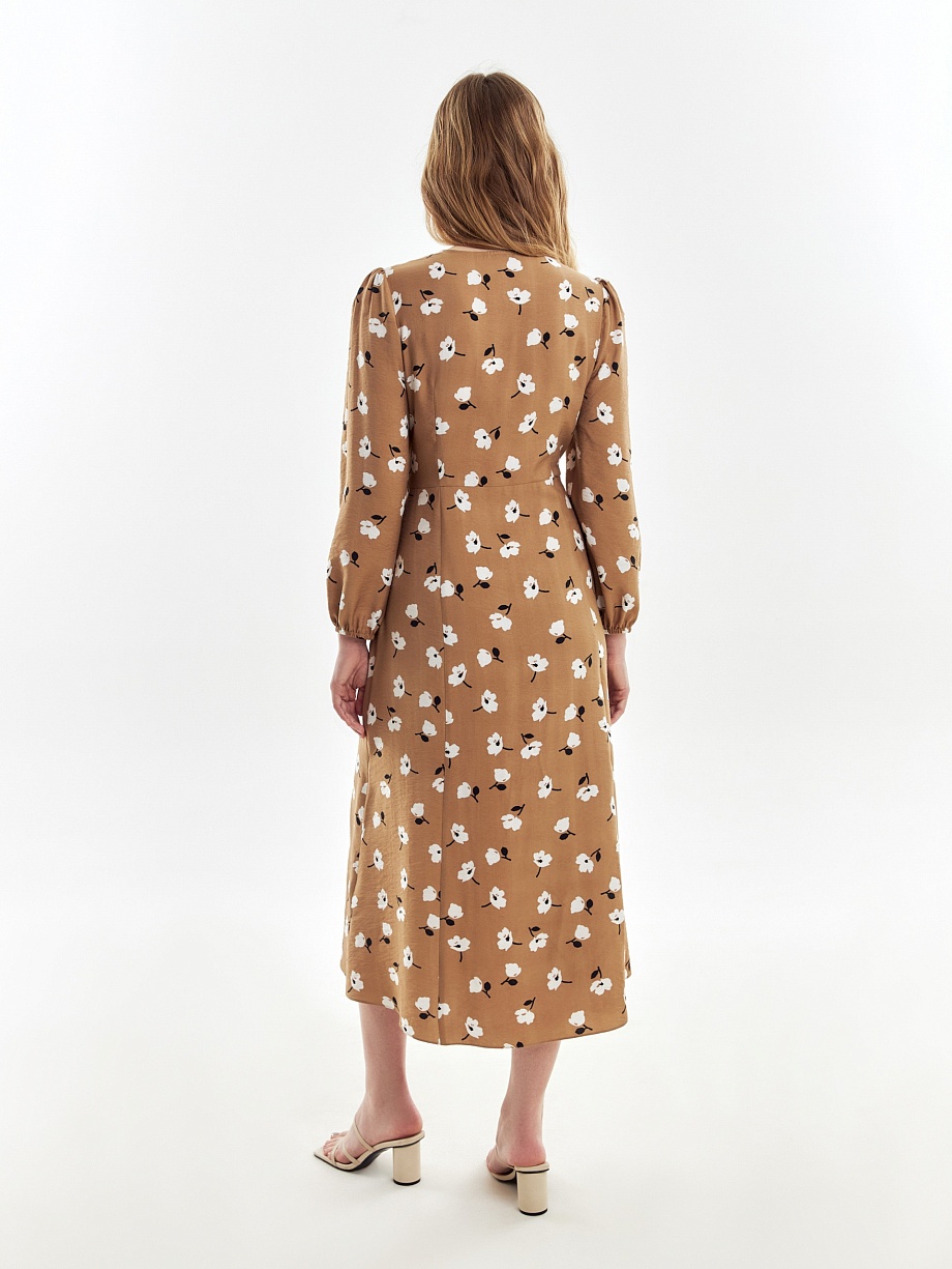 Платье из вискозы с цветочным принтом