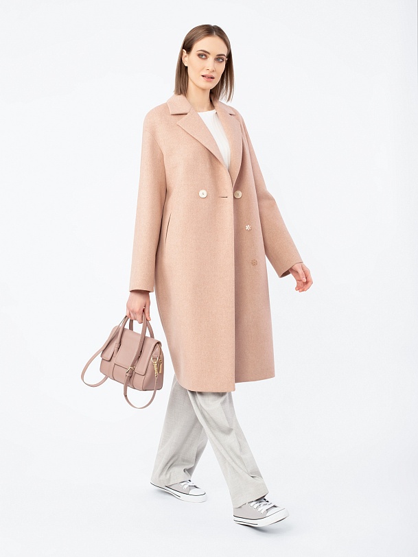 Пальто-кокон из шерсти