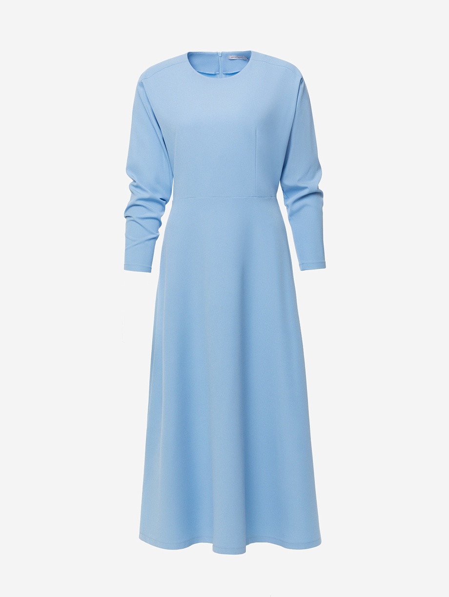 Платье макси из костюмной ткани