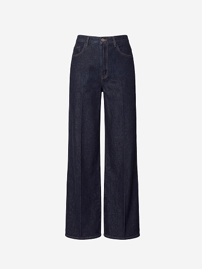 Джинсы со стрелками из хлопка POMPA