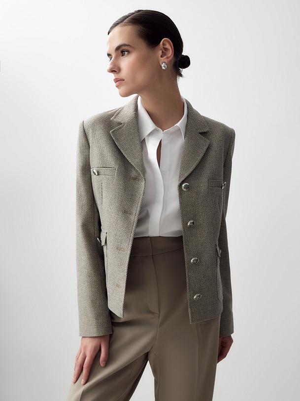 Жакет из фактурной ткани