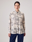 Блуза из 100% тенселя с петербургским принтом POMPA арт.3143230se0790