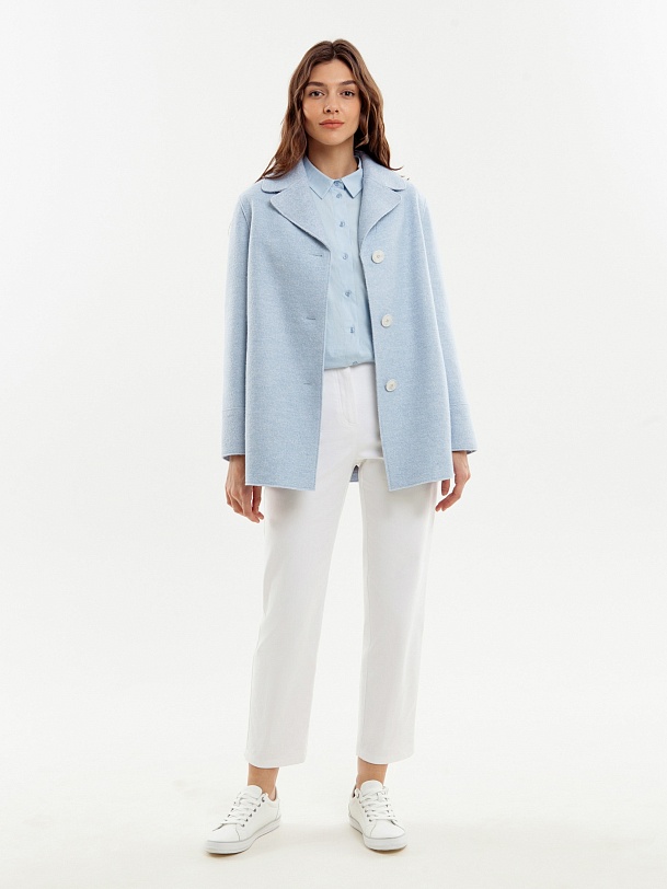 Демисезонное полупальто из шерсти