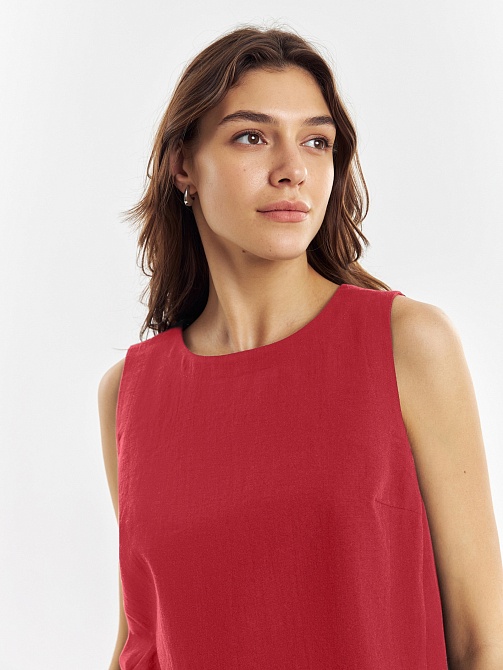 Топ из льна и хлопка