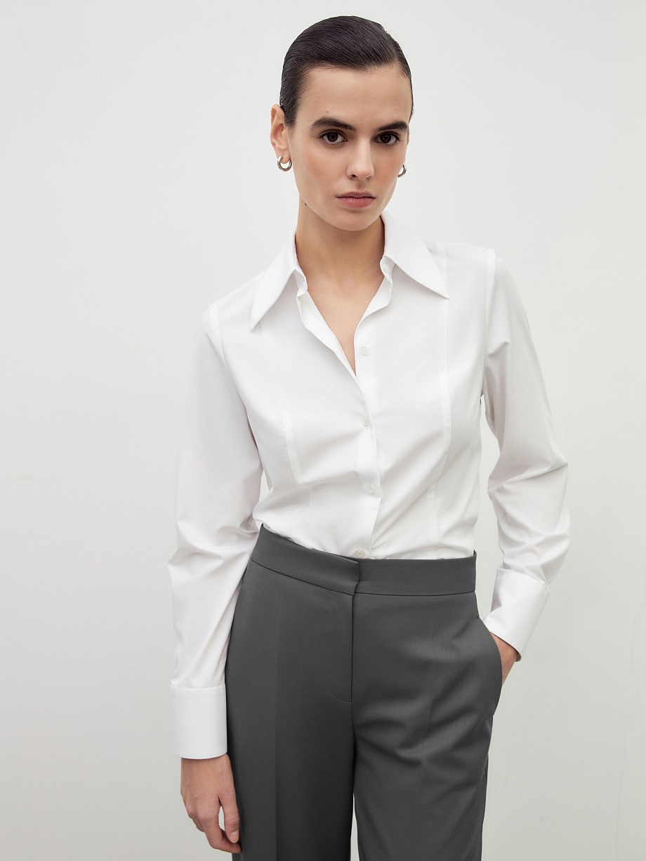 Классическая белая блуза 