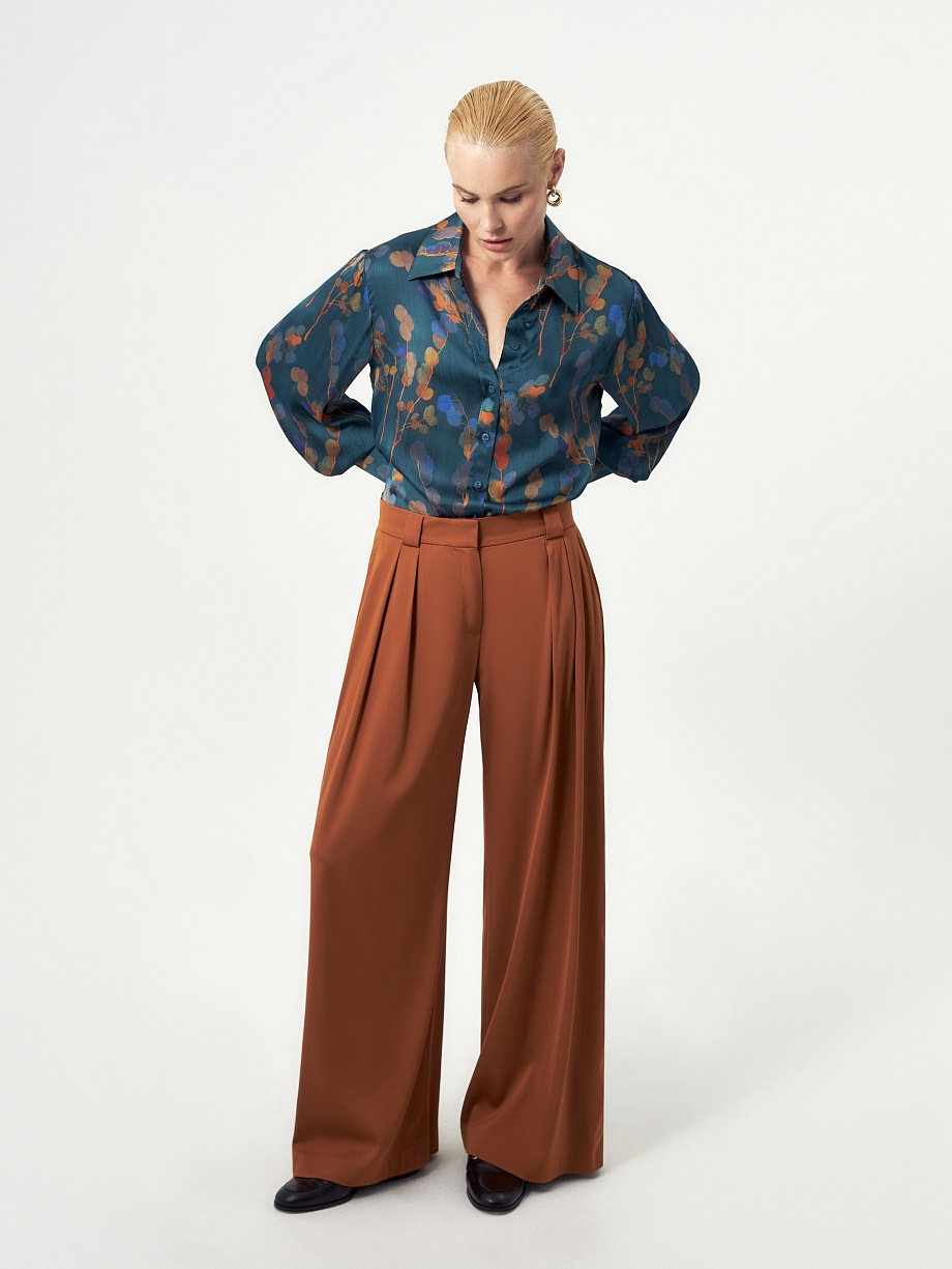 Широкие брюки из вискозы