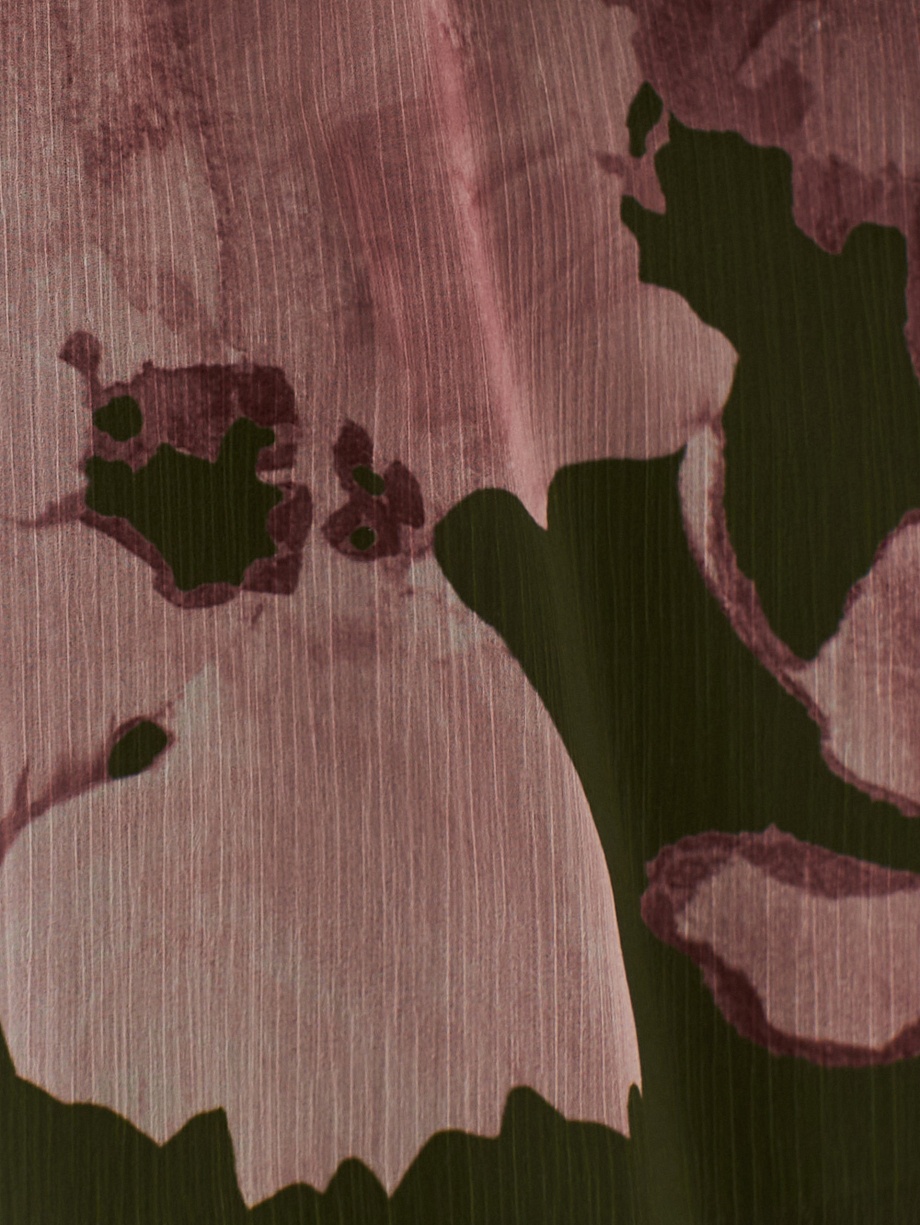 Свободная  блуза из принтованного шифона