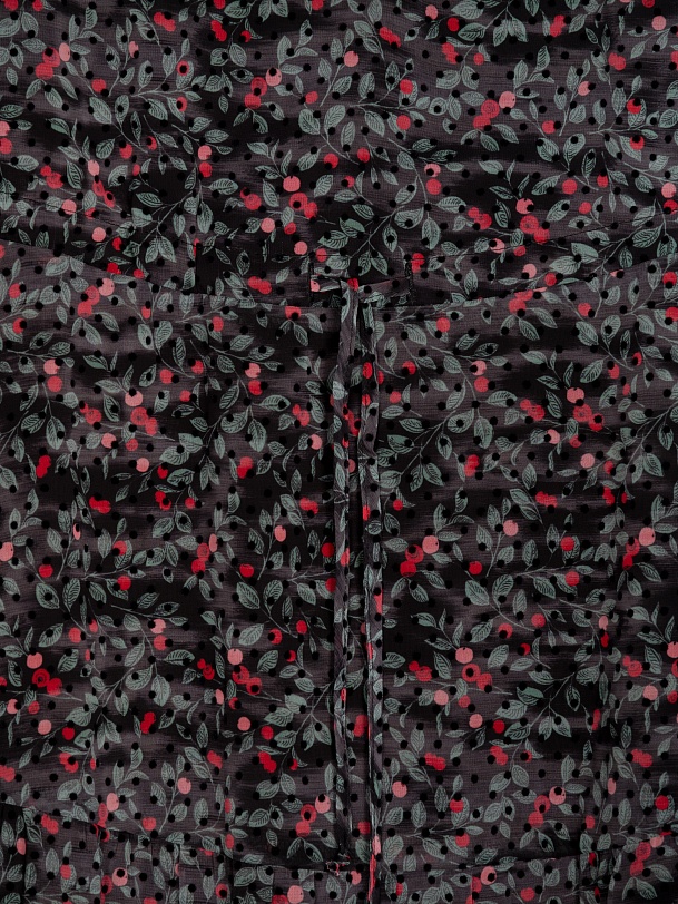 Платье миди с растительным принтом