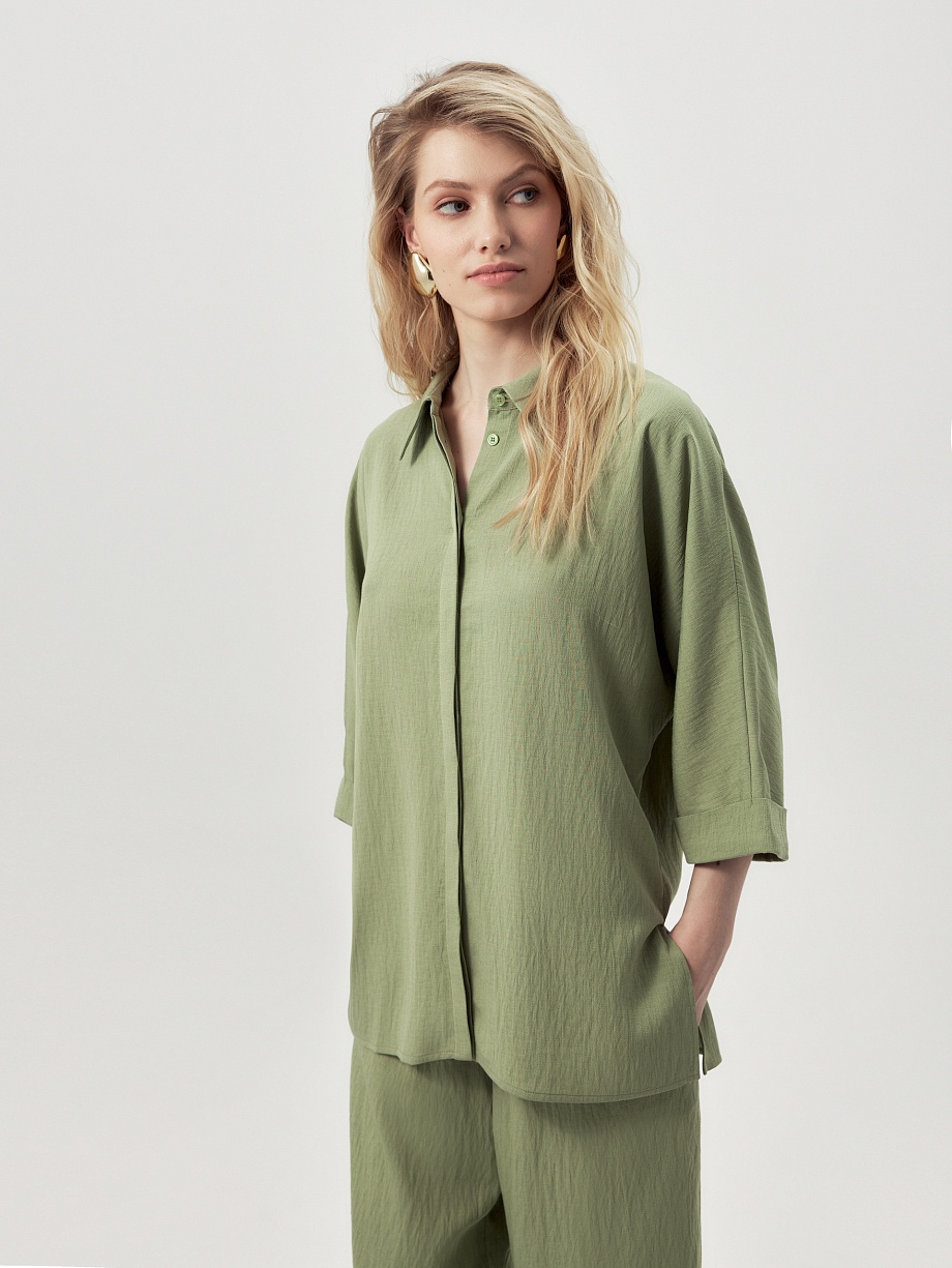 Свободная блуза из вискозной ткани