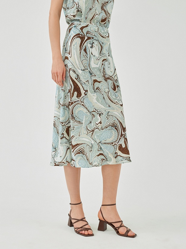 Романтичная юбка-трапеция длины миди