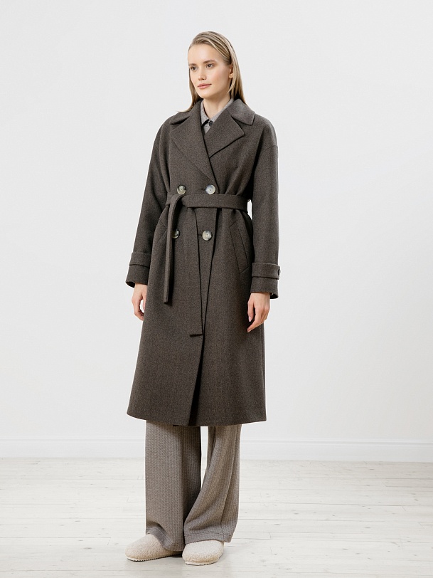 Шерстяное пальто еврозима с мембраной и утепленной спинкой