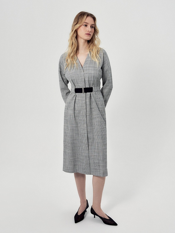 Платье миди с кулиской