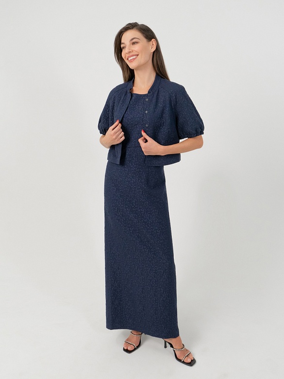Платье в пол из фактурной ткани POMPA арт.2136300ed1564