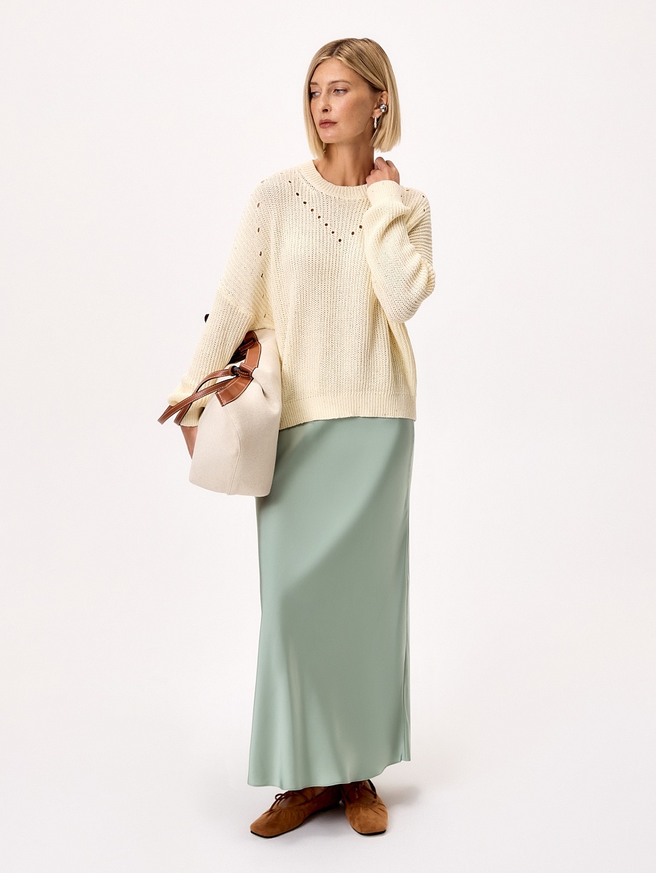 Джемпер из хлопка с микропайетками