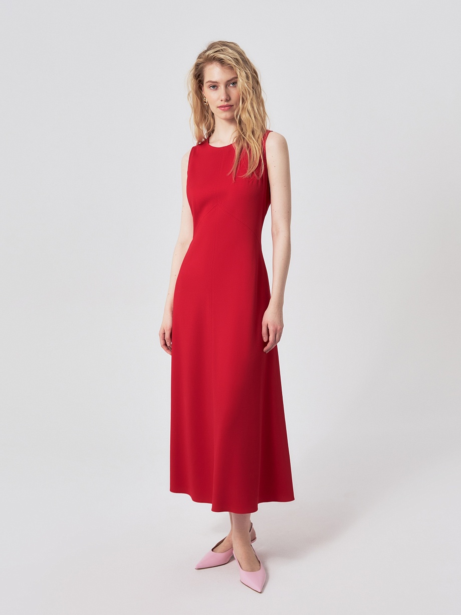 Вечернее платье из вискозы и льна