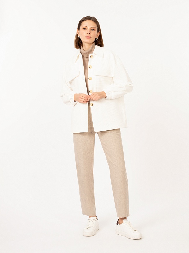 Рубашка-жакет белая