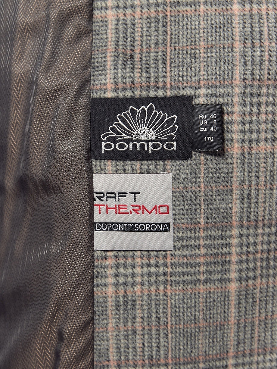 Пальто из шерсти с мембраной и утеплённой спинкой