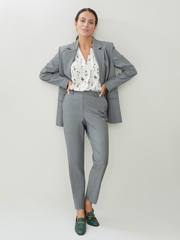 Зауженные брюки из костюмной ткани