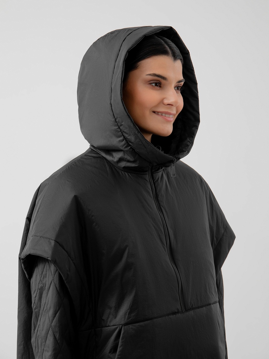 Накидка-анорак из плащевой ткани