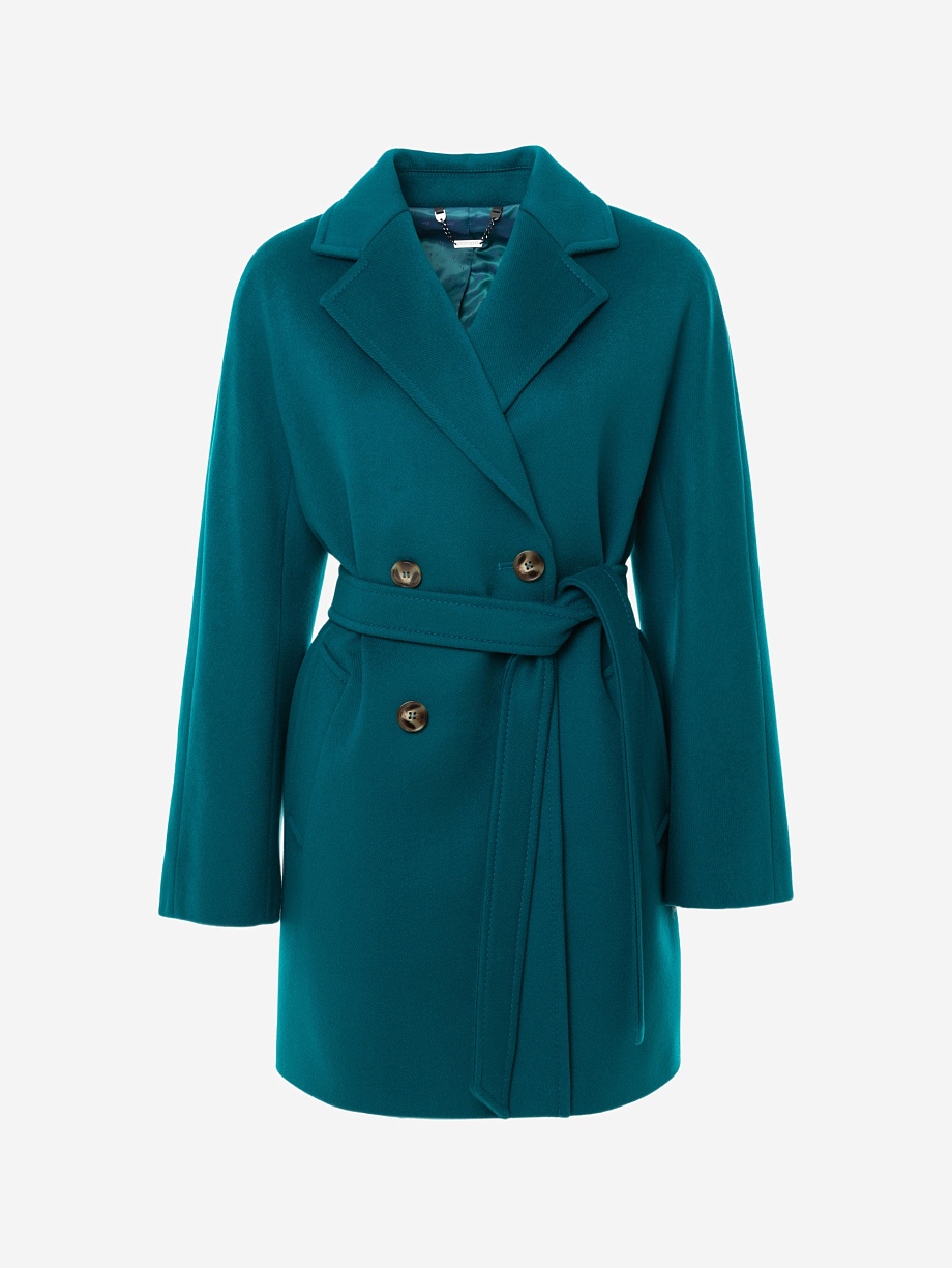 Укороченное пальто из шерсти с мембраной