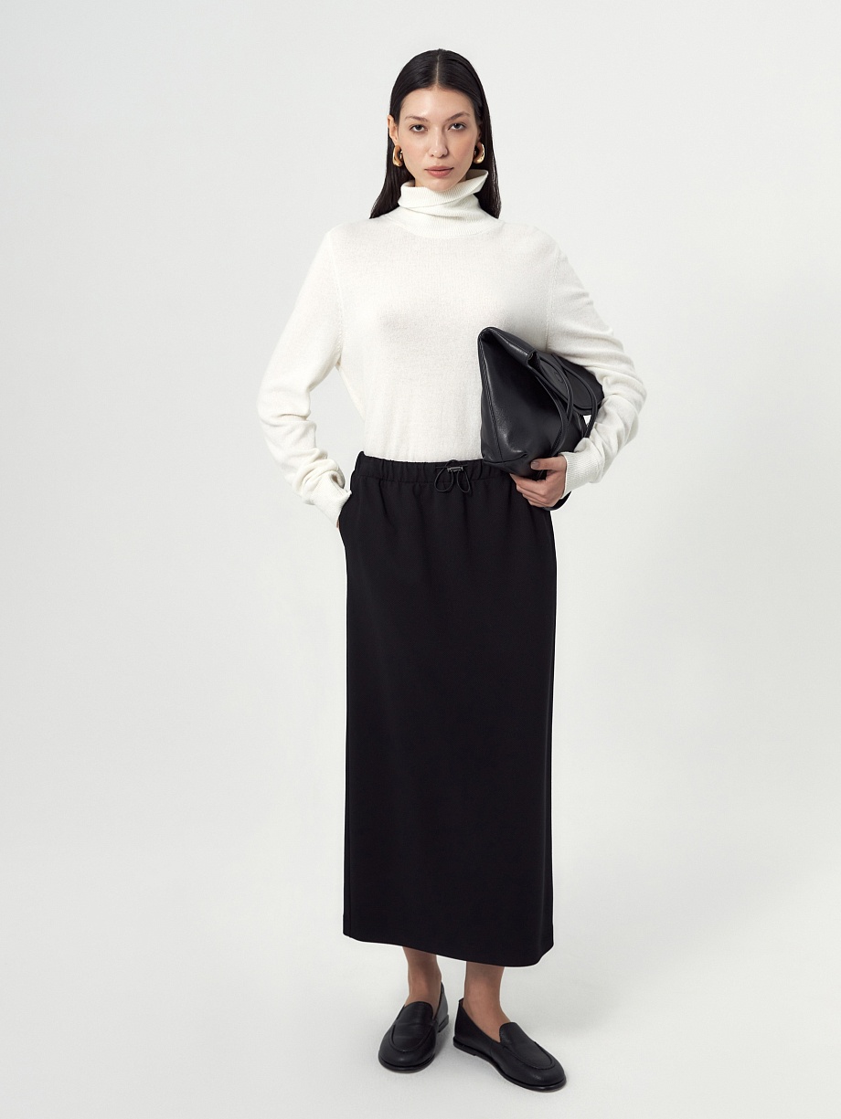 Юбка макси из фактурного трикотажа