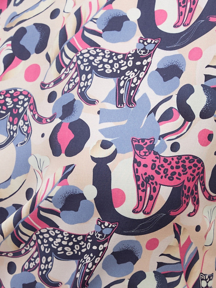 Свободная блуза с коротким рукавом из вискозы